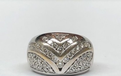 18 kt. White gold - Ring - 0.79 ct Diamond - Diamond