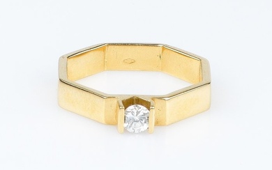 18 kt. Yellow gold - Ring - 0.22 ct Diamond