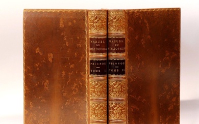 1823 G. Peignot Dijon Manuel du Bibliophile Traité du choix des livres Reliure