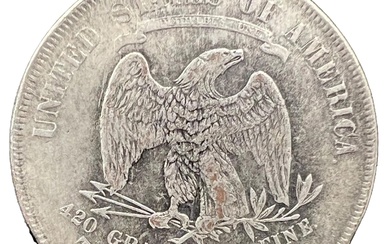 1874 S UNITED STATES OF AMERICA US SILVER TRADE...