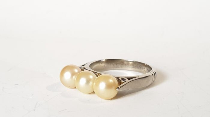 19,2 kt. Gold - Ring Pearl