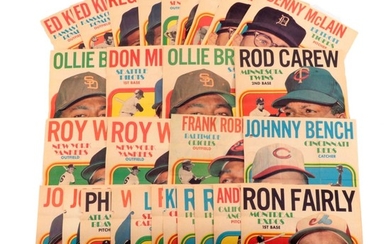 1970 Topps Baseball Posters Including Clemente, Bench, Robinson, and More