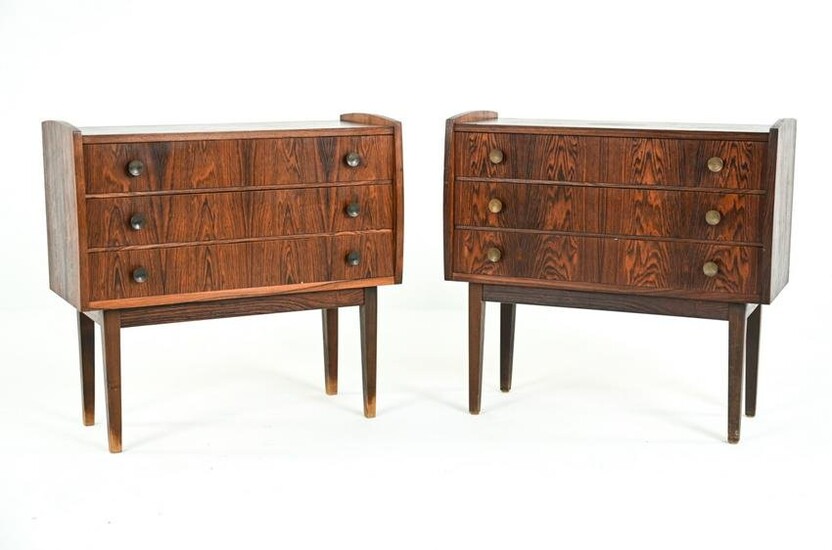 (2) DANISH MODERN ROSEWOOD SIDE CHESTS