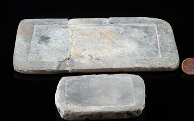 2 Prehistoric Stone Palettes (Mimbres & Hohokam)