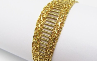 20 gr. - 17,5 cm. - 18 kt. Bicolour, Yellow gold - Bracelet