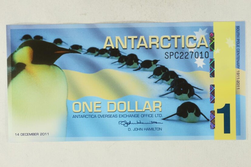 2011 ANTARCTICA $1 SOUTH POLE CENTENARY CRISP UNC