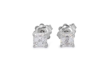2.05 Total Carat Weight - - Earrings - 18 kt. White gold - 2.05 tw. Diamond (Natural)