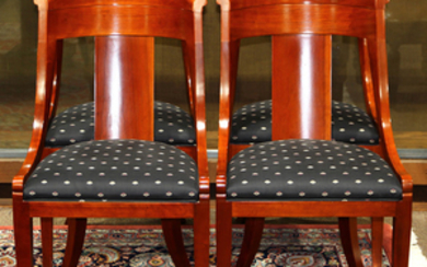 Empire style dining chairs, by Baker Furniture Co