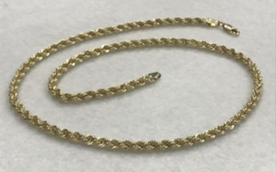Choker in 18 kt gold, rope style – 44.80 cm