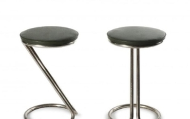 Gilbert Rohde, Two 'Z' bar stools, c1920/30s