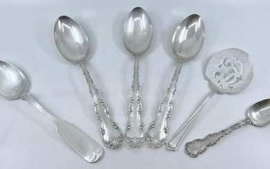 Six Sterling Silver Serving pieces