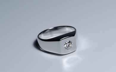 14 kt. Gold - Ring - 0.52 ct Diamond