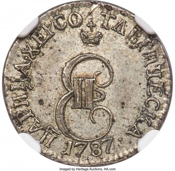 30287: Crimea. Catherine II silver 5 Kopecks 1787-TM MS
