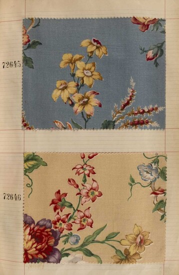 Textile Samples. A large ledge of textiles samples, French, early 20th century