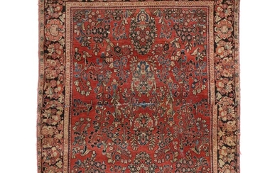 5'1 x 6'6 Hand-Knotted Persian Floral Area Rug