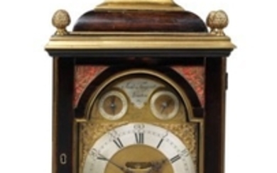 A GEORGE III BRASS-MOUNTED EBONISED STRIKING TABLE CLOCK WITH TRIP REPEAT, JAMES TREGENT, LONDON, CIRCA 1780