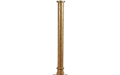 A giltwood standard lamp, with sgraffito decorated column, early 20th century