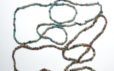 Two nice strands of Egyptian beads, Late period