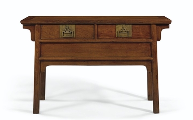A TWO-DRAWER HUANGHUALI COFFER, 18TH-19TH CENTURY