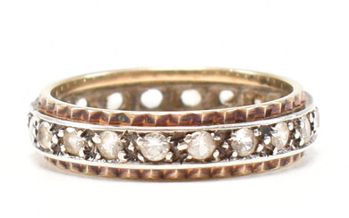 9CT GOLD SILVER & SPINEL ETERNITY RING