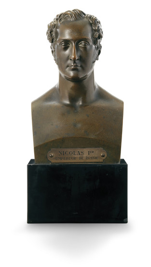 A BRONZE BUST OF EMPEROR NICHOLAS I, RUSSIA, LATE 19TH CENTURY