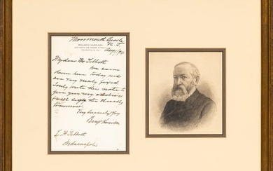 A Benjamin Harrison autograph letter signed