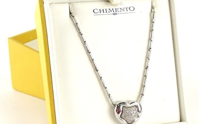 A Chimento 18ct white gold pendant and chain, the...