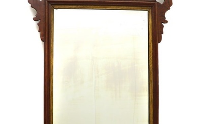A George III mahogany fret cut mirror
