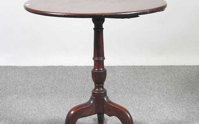 A George III mahogany tilt-top occasional table, 63cm diameterCondition Report...
