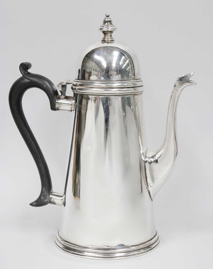 A George V Silver Coffee-Pot, by Hawksworth, Eyre and Co....