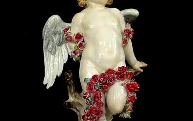A German Meissen Hand Painted Porcelain Figurine, Hallmarked