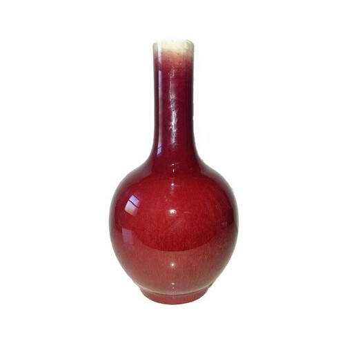 A LARGE A CHINESE SANG DE BOEUF FLAMBE VASE 19TH CENTURY 2...