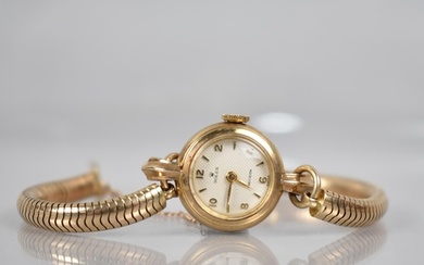 A Ladies 9ct Gold Rolex Wristwatch, Circular Champagne Face ...