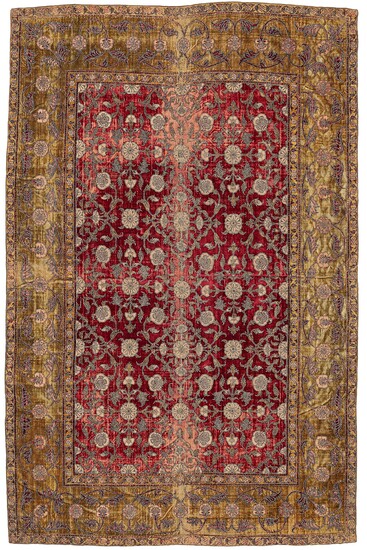A MUGHAL SILK VELVET, India, probably the second half of the 18th century, ca 227 x 146,5 cm.