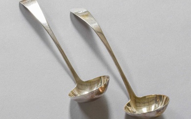 A Pair of Scottish Provincial Silver Toddy-Ladles, by Edward Livingstone,...