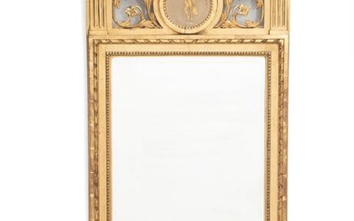 A Swedish Late Gustavian mirror in a gildwood frame, carved with an...