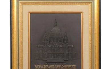 A Wedgwood Basaltware Plaque of St. Paul's Cathedral
