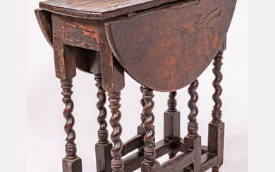 A William and Mary Oak Gate Leg Table