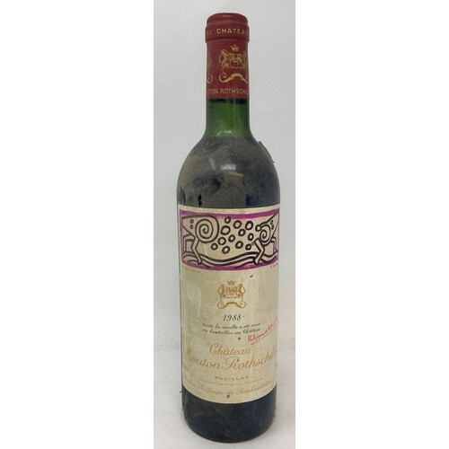 A bottle of Chateau Mouton Rothschild, Pauillac, 1988
