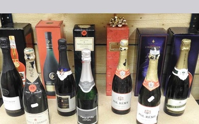 A bottle of Moet & Chandon champagne, 75cl, together with...