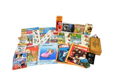 A collection of assorted vintage toys, games, TV & Film memo...