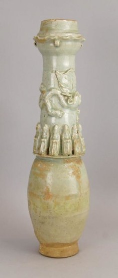 A large Chinese celadon funeral vase, Song...