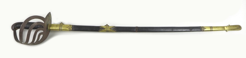 A late 19th century French Souzy Aine duelling sword with ba...