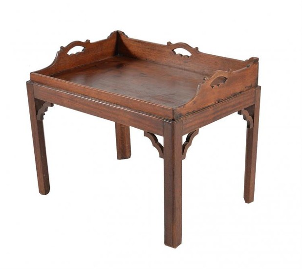 A mahogany 'butler's tray' table