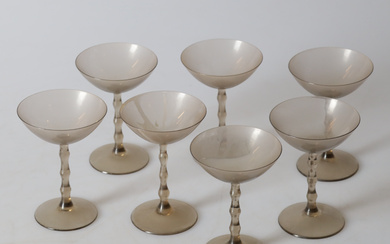 A set of seven “Stork” liqueur glasses, Simon Gate, Sandvik, 20th century.