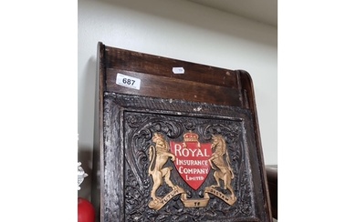 A vintage 'Royal Insurance Company letter Holder with Limite...