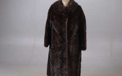 A women's coat, mink/leather, Englund's Fur, Helsingborg, 20th century.