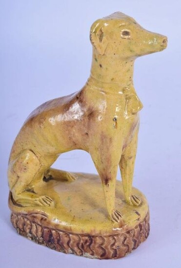 AN 18TH/19TH CENTURY CONTINENTAL YELLOW GLAZED POTTERY