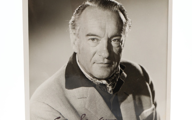 AUTOGRAPH. AMERICAN ACTOR GEORGE SANDERS (1906-1972) WHO WON AN ACADEMY AWARD IN 1950 FOR HIS ROLE IN ALL ABOUT EVE.