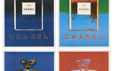 After Andy Warhol, American 1928-1987, Chanel; four lithographs with varnish in colours,...
